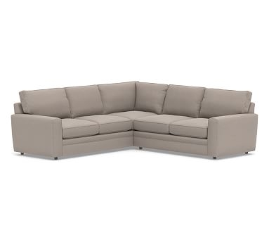 Pearce Square Arm Upholstered 2-Piece L-Shaped Sectional, Down Blend Wrapped Cushions, Performance Everydayvelvet(TM) Carbon - Image 0
