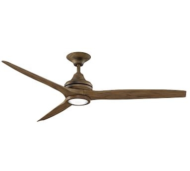 60" Spitfire Indoor/Outdoor Ceiling Fan with LED Kit, Driftwood Motor with Driftwood Blades - Image 0