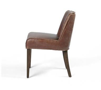 Lombard Leather Dining Chair, Sienna Chestnut - Image 4