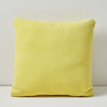 Outdoor Garment Washed Pillow, 20"x20", Sun Yellow - Image 0