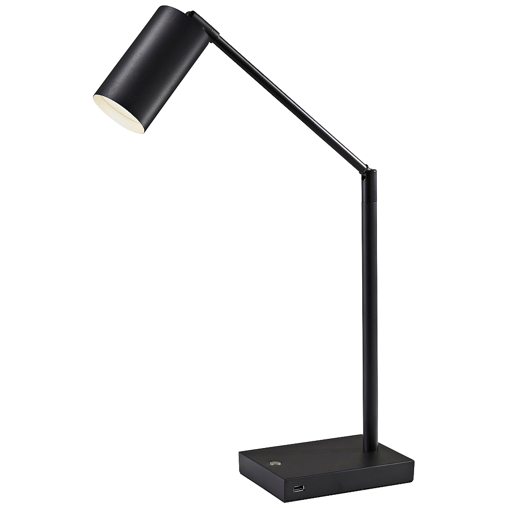 Colby Black Painted Metal LED Touch Desk Lamp with USB Port - Style # 71D27 - Image 0