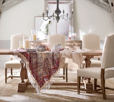 Ashton Non Tufted Dining Chair, Sunbrella Premium Performance Sahara Weave, Ivory - Image 1