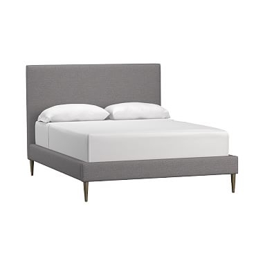 Ellery Upholstered Bed, Queen, Brushed Crossweave Charcoal - Image 0