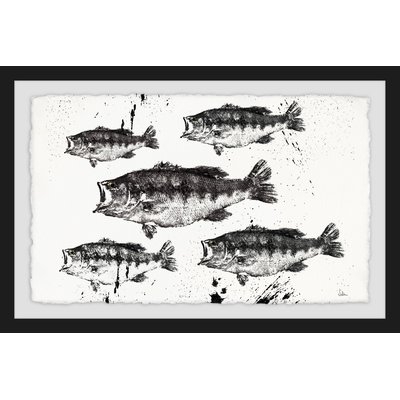'Black and White Fish' Framed Print - Image 0