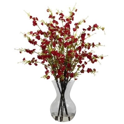 Cherry Blossom Floral Arrangement in Vase - Image 0