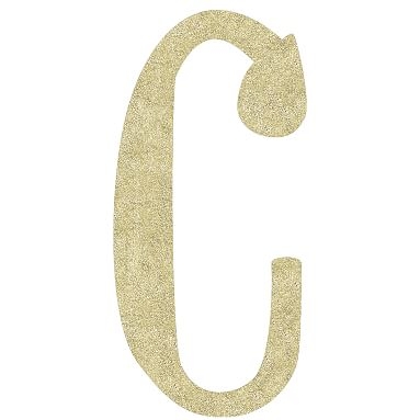 Camille Wall Letters, Gold Glitter, C - Image 0