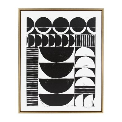 Sylvie Modern Circular Block by Statement Goods - Floater Frame Graphic Art Print on Canvas - Image 0