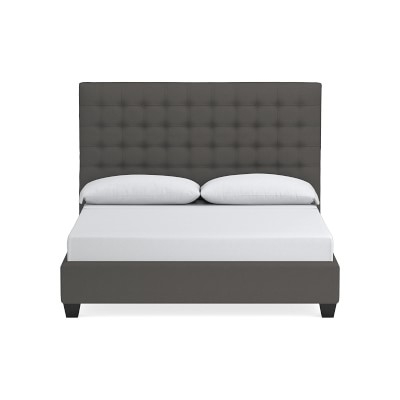 Fairfax Tall Bed, King, Performance Linen Blend, Graphite - Image 0