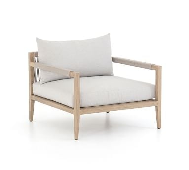Punta Mita Teak Lounge Chair, Gray - Image 1