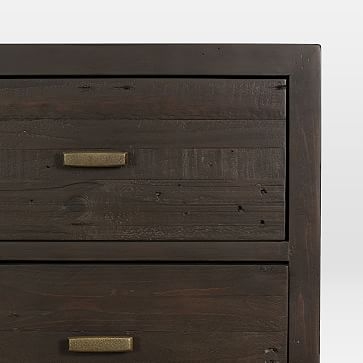 Modern Mixed Reclaimed Wood 6-Drawer Dresser, Dark Carbon - Image 1