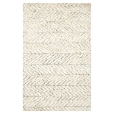 Dash Tufted Wool Rug, 8'x10', Ivory/Gray - Image 0