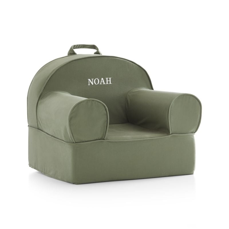 Large Dark Green Kids Lounge Nod Chair - Image 5
