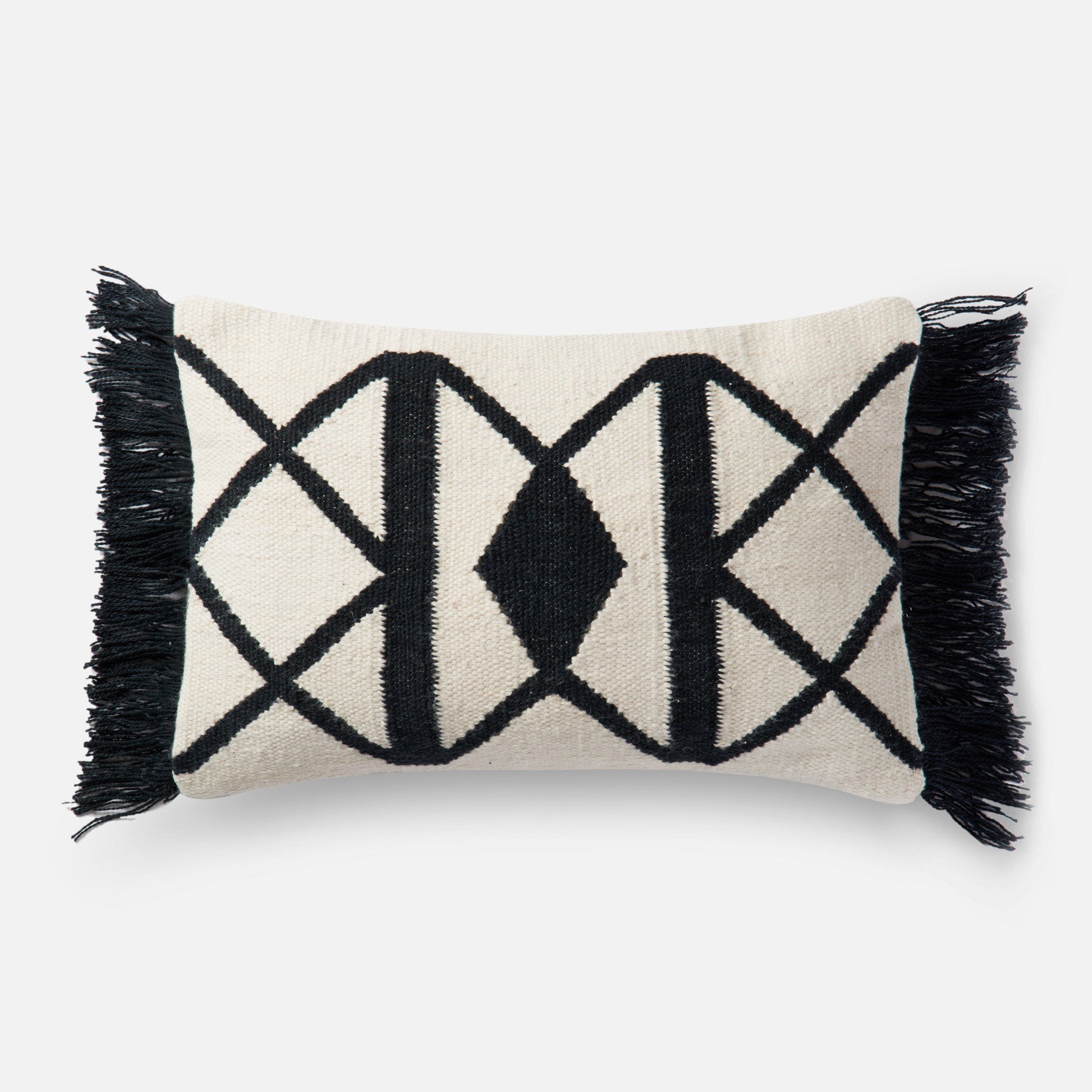 PILLOWS - BLACK / IVORY - 13" X 21" Cover Only - Image 0