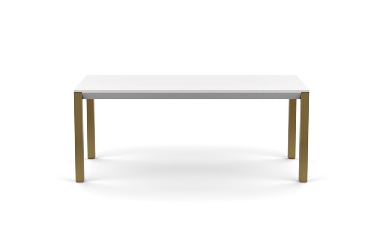 Hayes Dining with White Table Top and Matte Brass legs - Image 3