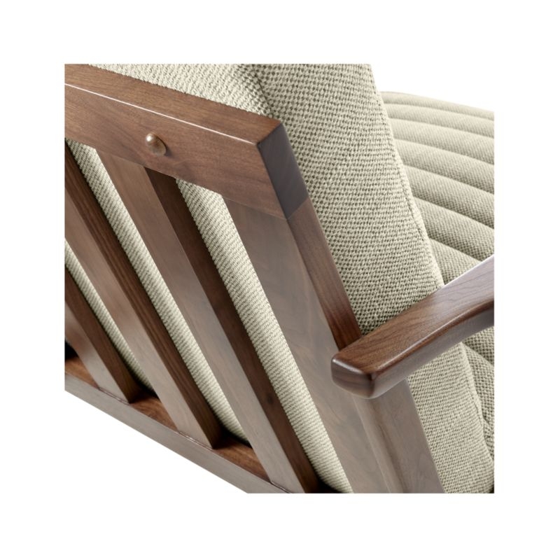 Cavett Channel Walnut Wood Frame Chair - Image 5