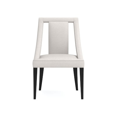 Sussex Dining Side Chair, Perennials Performance Basketweave, Ivory, Ebony Leg - Image 0