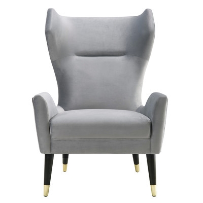 Borough 30.1'' Wide Velvet Wingback Chair - Image 0