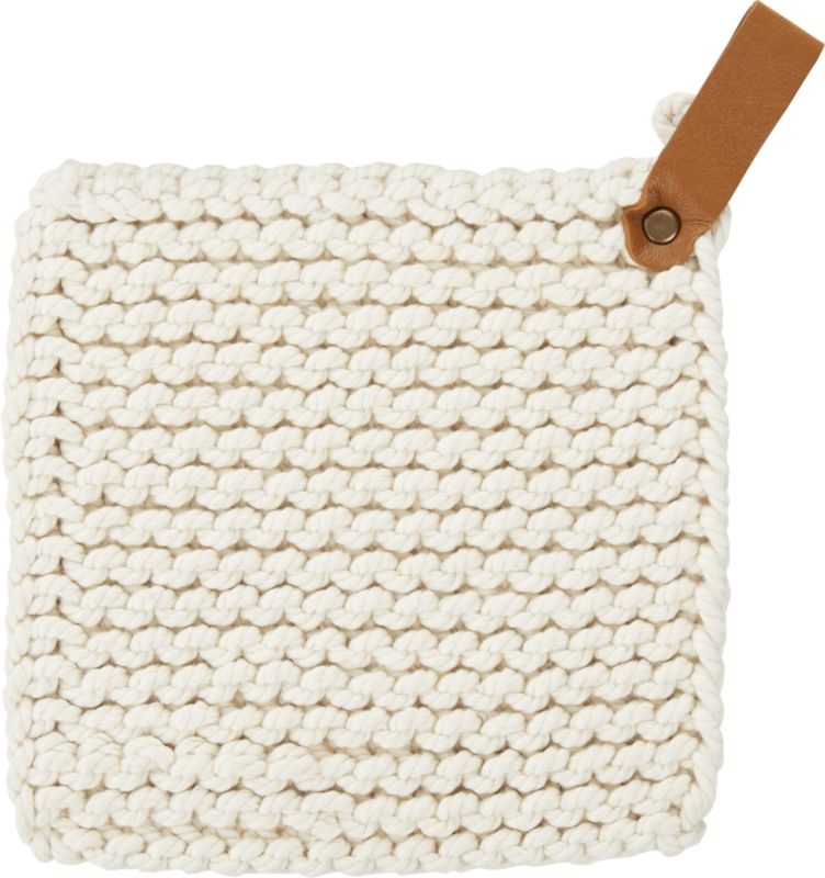 Crochet White Pot Holder - Image 3