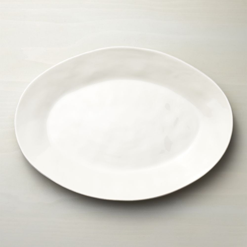 Marin White Large Oval Serving Platter - Image 0