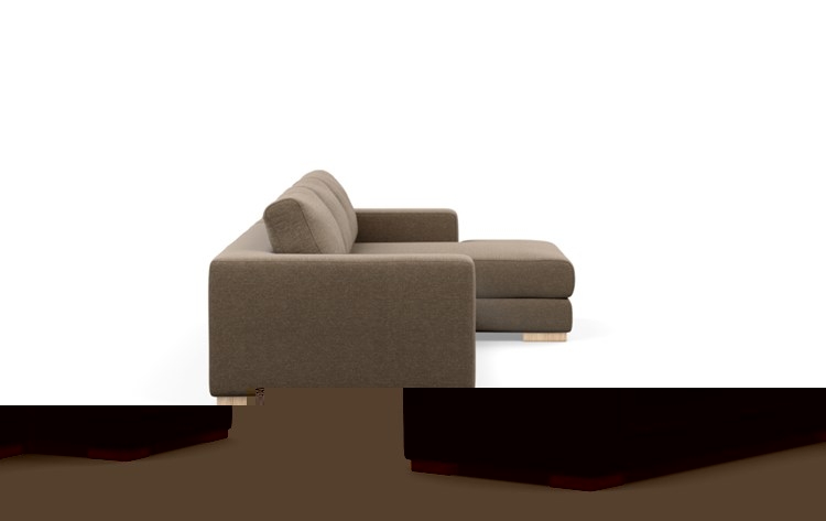 Henry Right Sectional with Blue Rain Fabric, extended chaise, and Oiled Walnut legs - Image 1