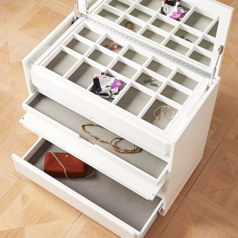 Gallery White Jewelry Storage Cabinet - Image 3