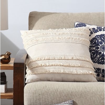 Cabool Fringed Throw Pillow Cover - Image 0
