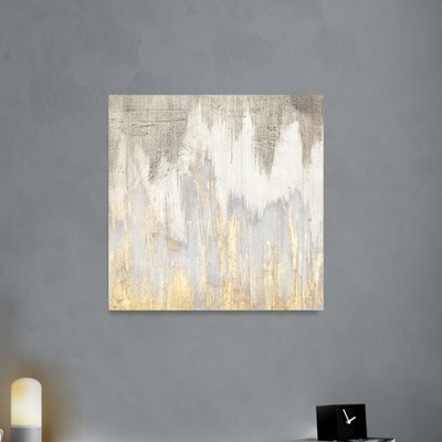 'Golden Caves' Painting Print on Wrapped Canvas - Image 0