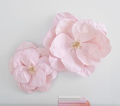 Jumbo Crepe Paper Flowers-set of 2 - Pink - Image 1