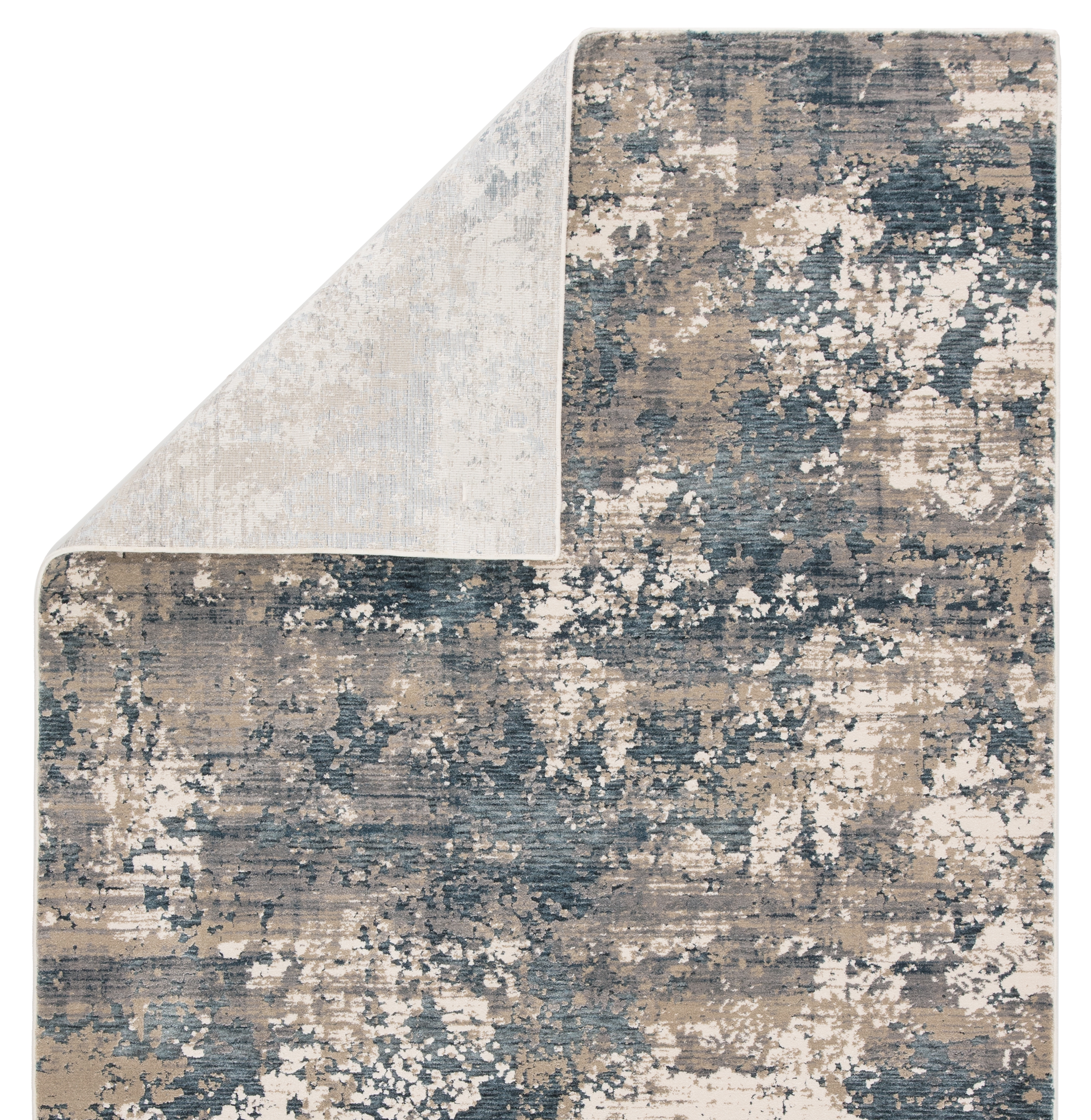 Intarsia Abstract Blue/ Gray Area Rug (8'X11') - Image 2