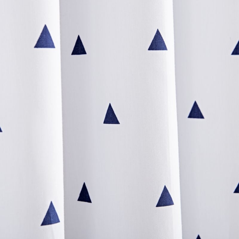 Little Prints Blue Triangle 63" Blackout Curtain - Image 6