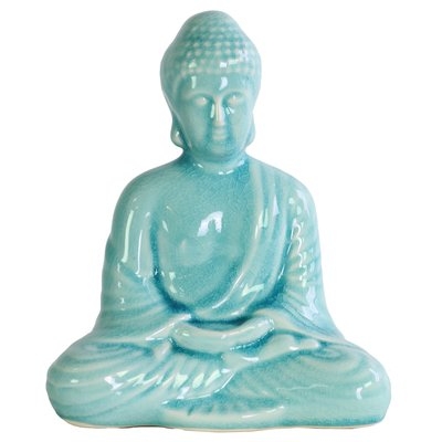 Porcelain Meditating Buddha Figurine - Image 0