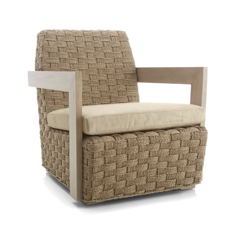 Coronado Seagrass Chair with Cushion - Image 2