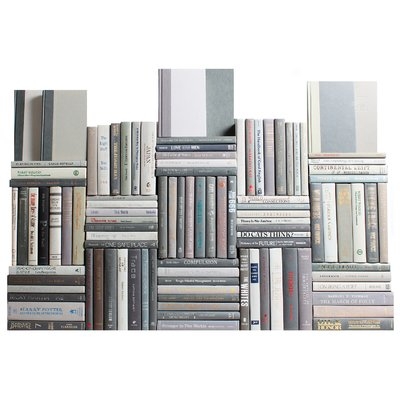 Authentic Decorative Books - By Color Modern Marble Book Wall, Set of 100 (10 Linear Feet) - Image 0