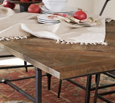 Parquet Dining Table, Reclaimed Wood - Image 2