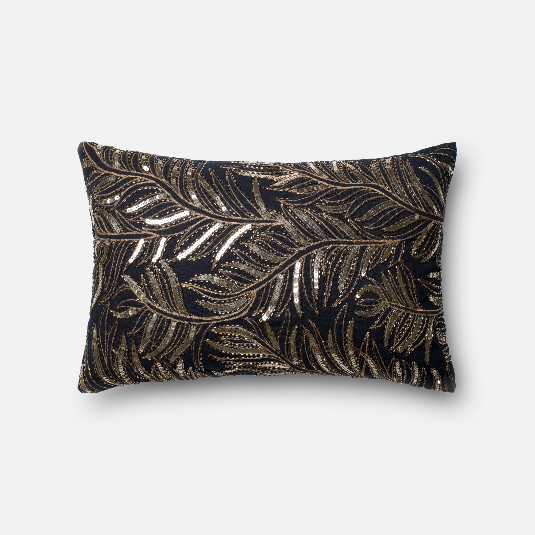 PILLOWS - BLACK / GOLD - 13" X 21" Cover Only - Image 0