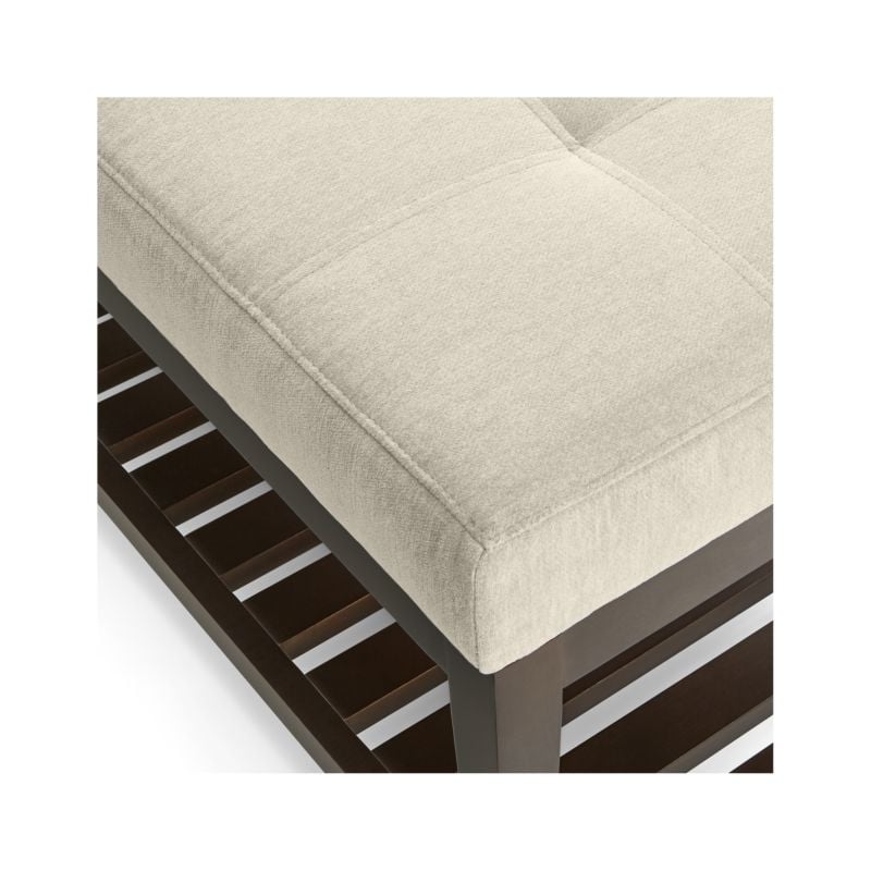 Nash Large Tufted Bench with Slats - Image 3