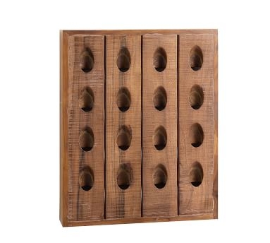 French Wine Bottle Wall Rack, Natural - Image 3