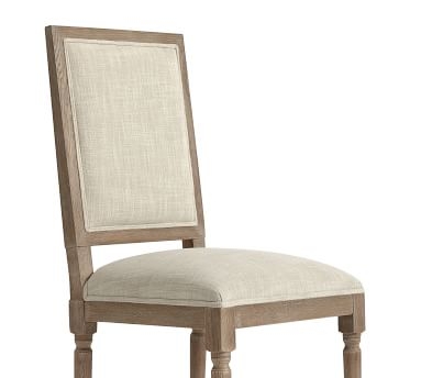 Louis Square Desk Chair, Gray Wash - Image 3
