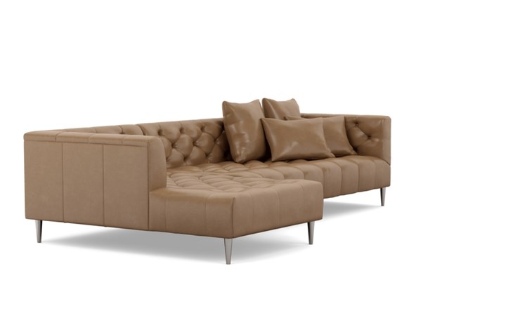 Ms. Chesterfield Leather Sectional Sofa with Left Chaise by Apartment Therapy - Image 1