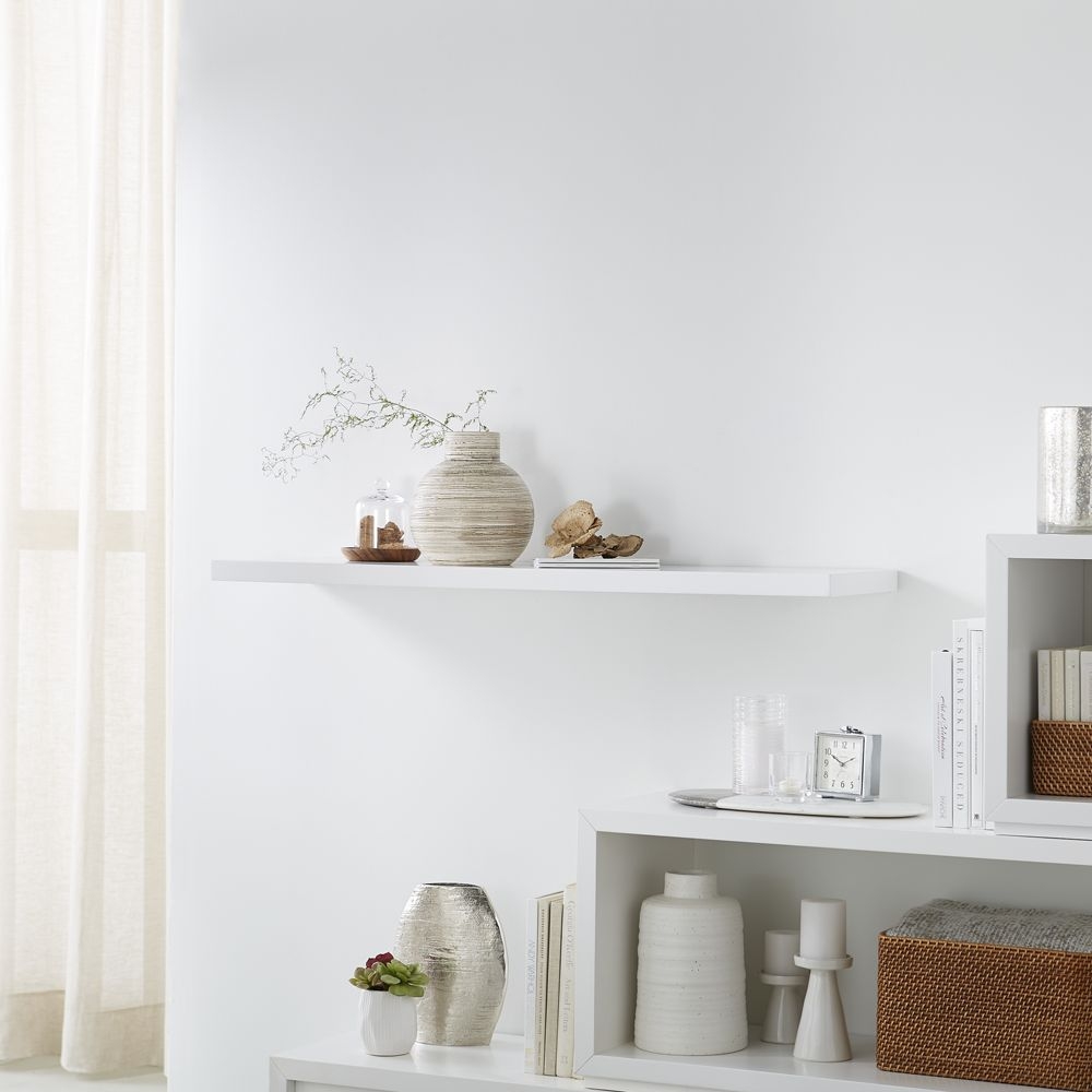 Aspect White 47.5" Floating Wall Shelf - Image 0