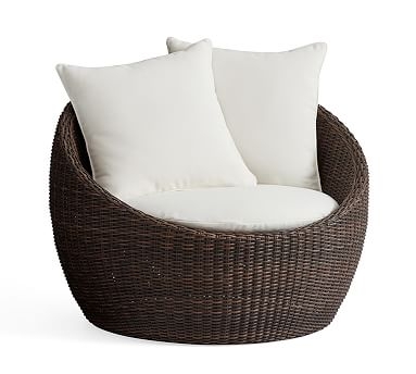 Torrey Papasan Chair Cushion Slipcover, Sunbrella(R) Natural - Image 0