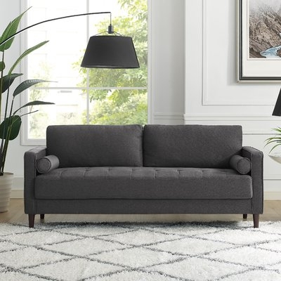 Garren 75.6" Square Arm Sofa, Heather Gray - Image 5