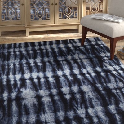 Freetown Resist Contemporary Modern Navy Area Rug - Image 0