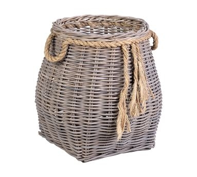 Theron Graywash Woven Basket, Small - Image 5