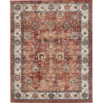 World Menagerie Bally"s Power Loom Synthetic Terracotta Indoor Area Rug - 8x10 - Image 0