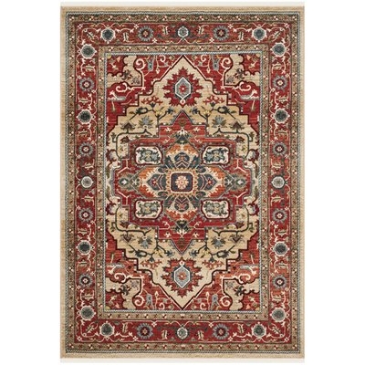 Quentin Beige/Red Area Rug - Image 0