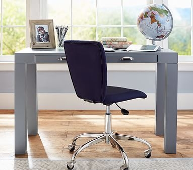 Parsons Desk with Handle, Midnight Navy - Image 4