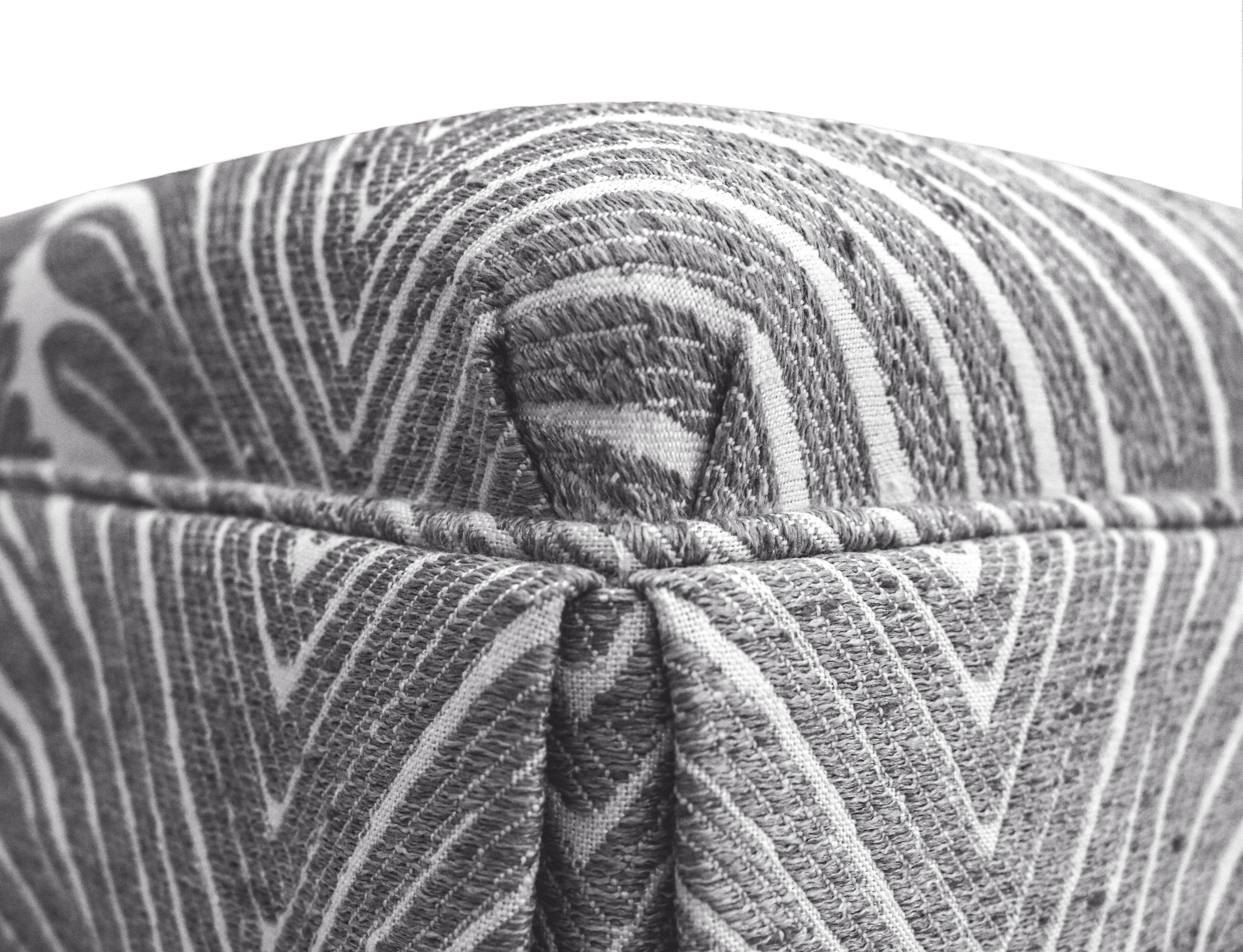 THE SKIRTED OTTOMAN :: MUSGROVE CHENILLE // CHARCOAL - 4" X 4" Sample - Image 2