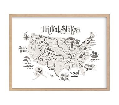 Pirate Map Wall Art by Minted(R), Natural, 40x30 - Image 0