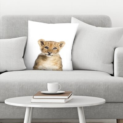 Baby Lion Throw Pillow - Image 0